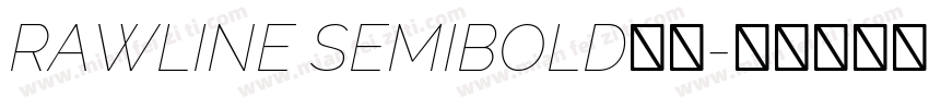 RAWLINE SEMIBOLD字体字体转换